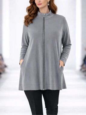 Sun Kim Gray Corona Jacket Cardigan Women’s Size medium